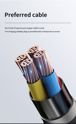 8-32A Ρυθμίσιμος φορτιστής EV GBT Type1 Type2 3.5KW 7KW 11KW 22KW για φορητότητα EV