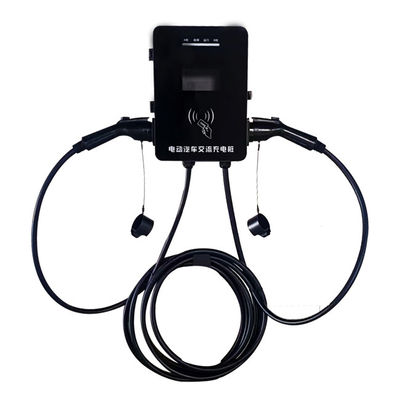 Τείχος 11KW 7KW Wallbox 22KW Ηλεκτρικό σταθμό φόρτισης αυτοκινήτων 11KW EV φορτιστή Μαύρο